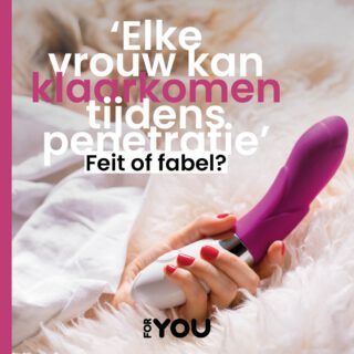 Ben jij benieuwd? Lees door!

Fabel: Ongeveer een derde van de vrouwen krijgt een orgasme tijdens penetratie. Bij de meeste vrouwen ligt het onderhuidse deel van de clitoris niet langs de vagina. Zij komen dus niet klaar door penetratie met vinger, penis of seksspeeltje ✨
